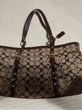 Bags | Coach Soho Mia Tobacco Brown Braided Handle Bag | Poshmark
